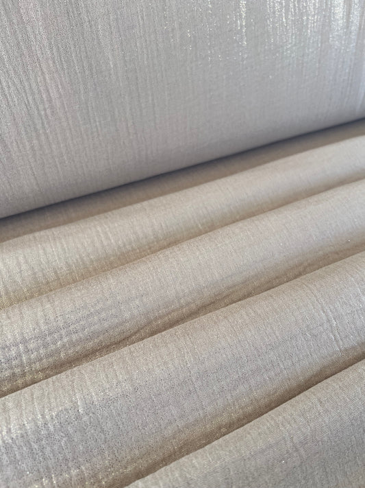 Double gaze de coton irisée beige