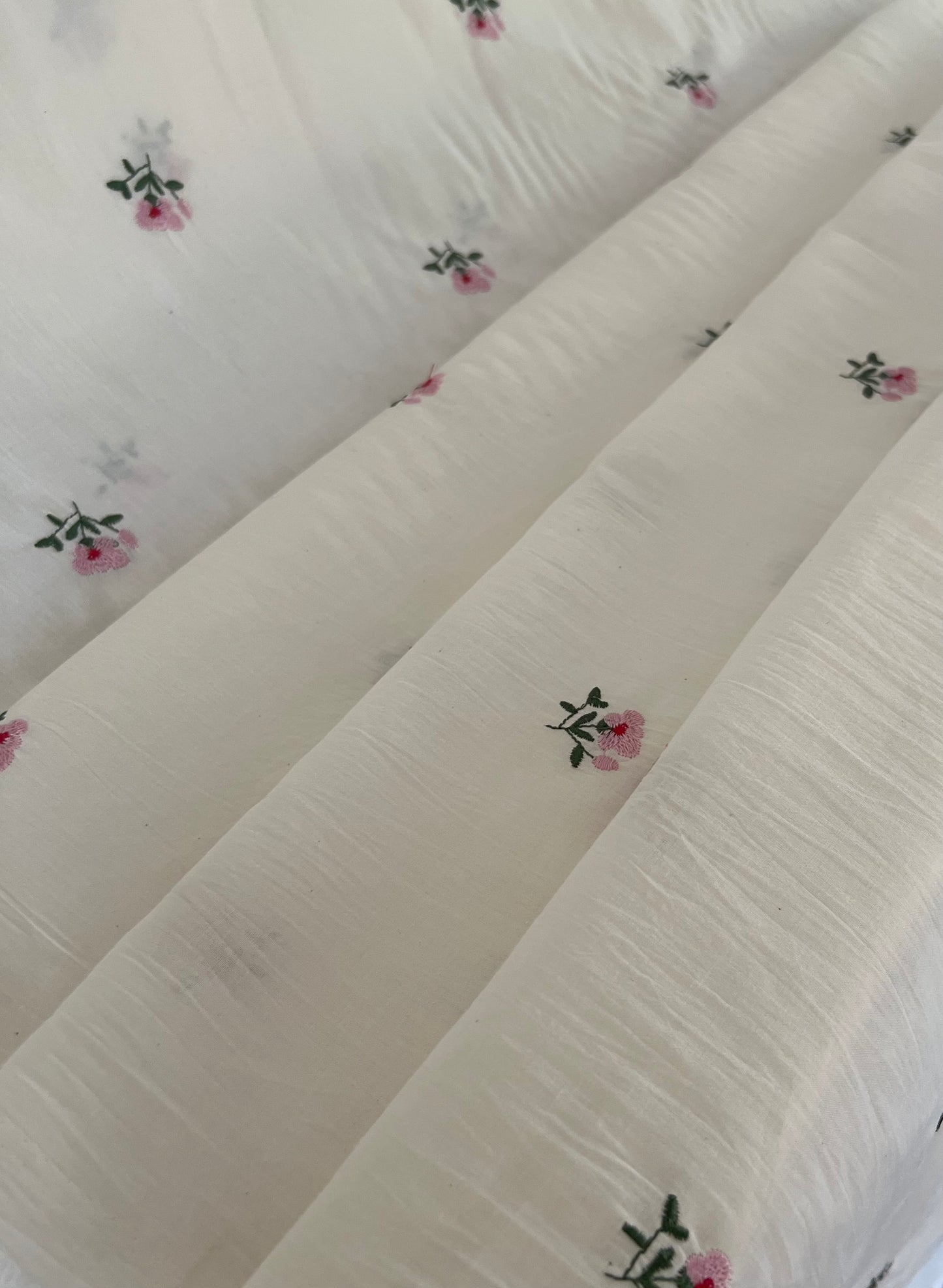 Coton Voile Broderie Fleurs