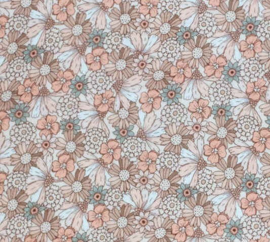 Coupon 1m15 - Double gaze Florale
