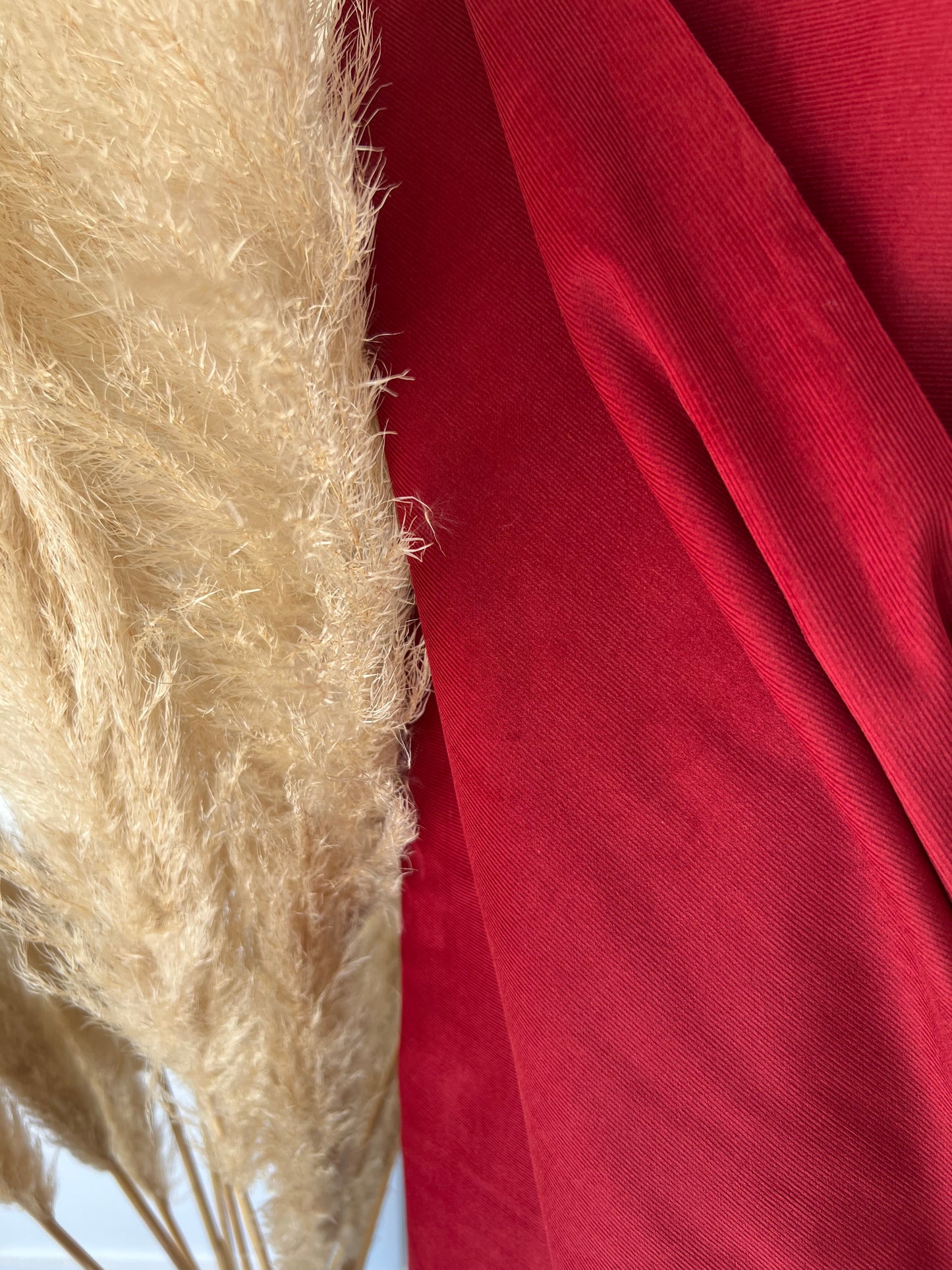 Velours Milleraies - Rouge Foncé
