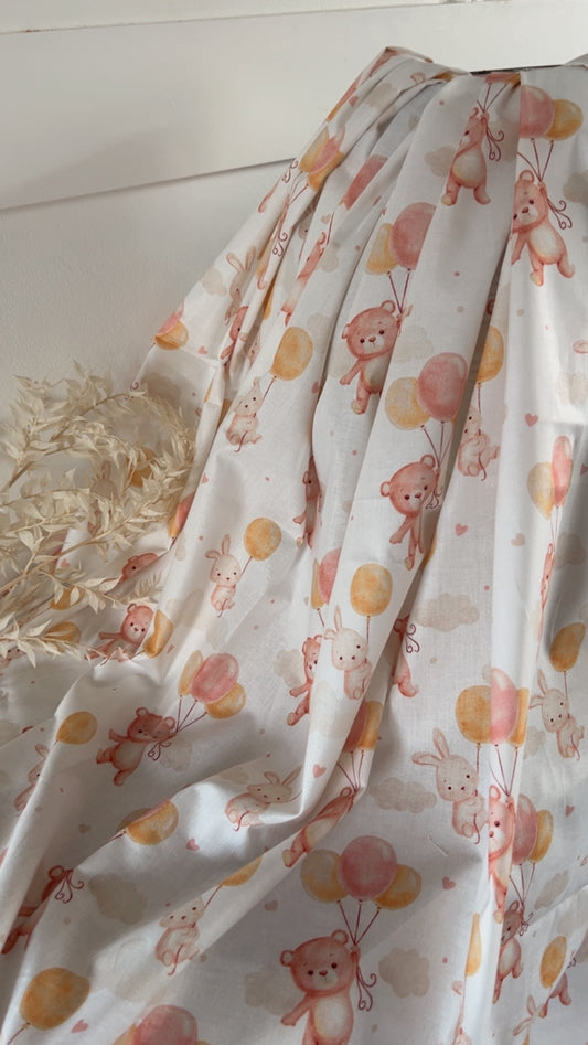 Sweet Balloon Powder Pink Printed Cotton