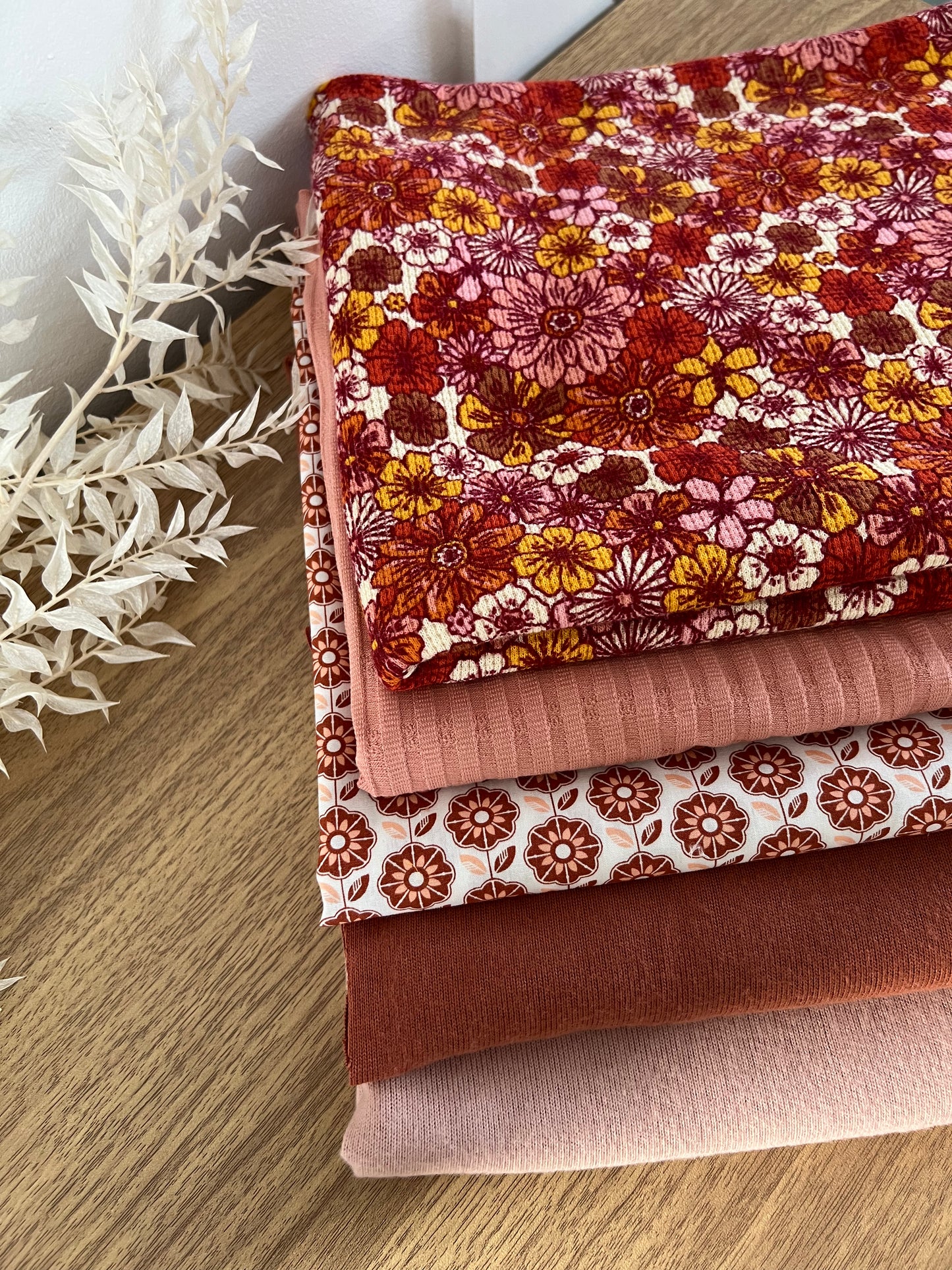 Jersey Jacquard Rose Pêche
