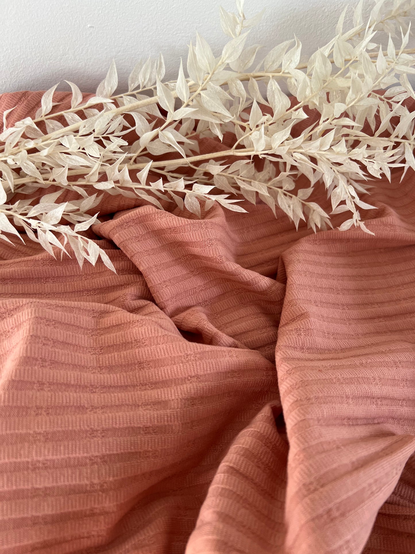 Jersey Jacquard Rose Pêche