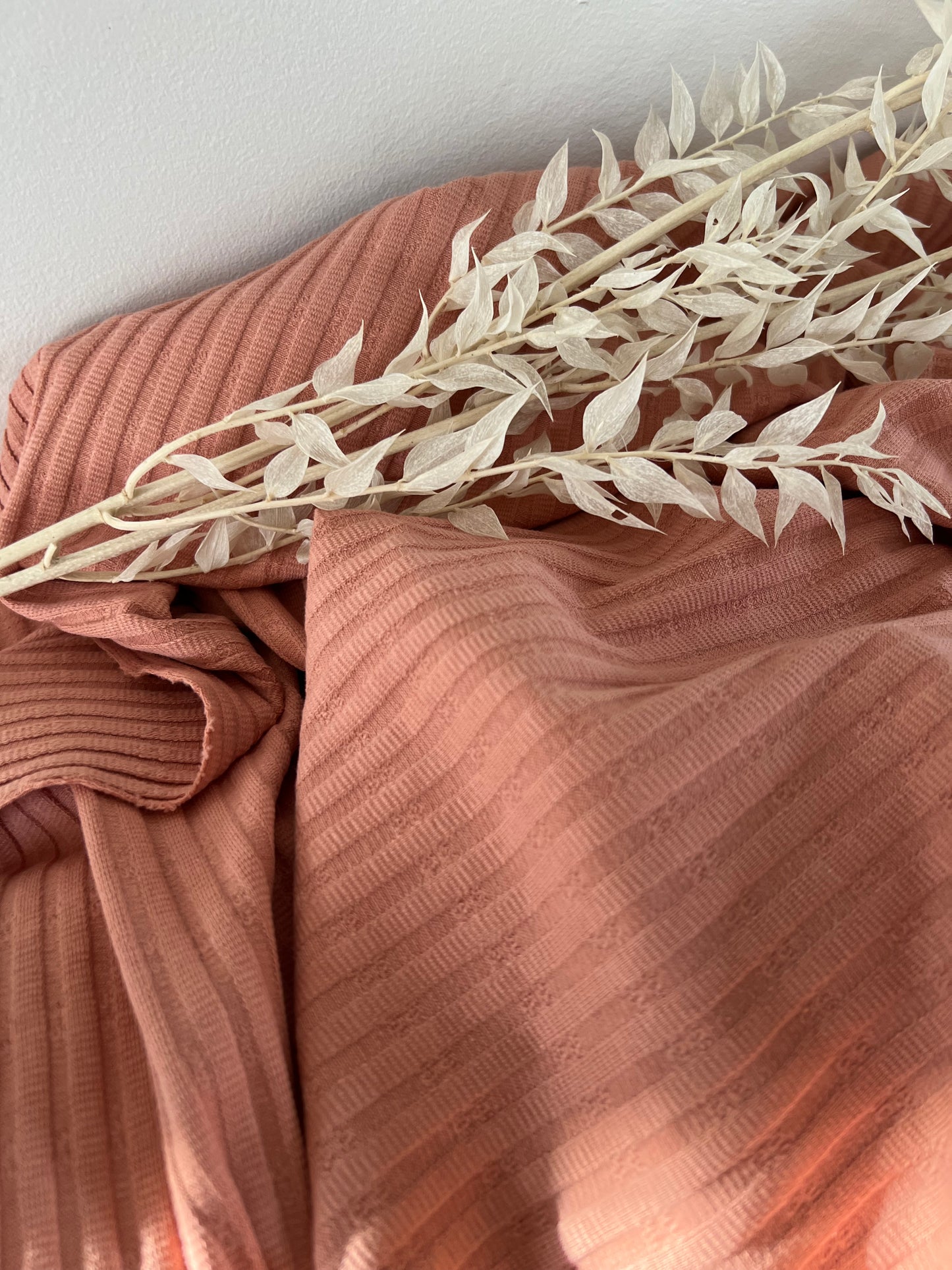 Jersey Jacquard Rose Pêche