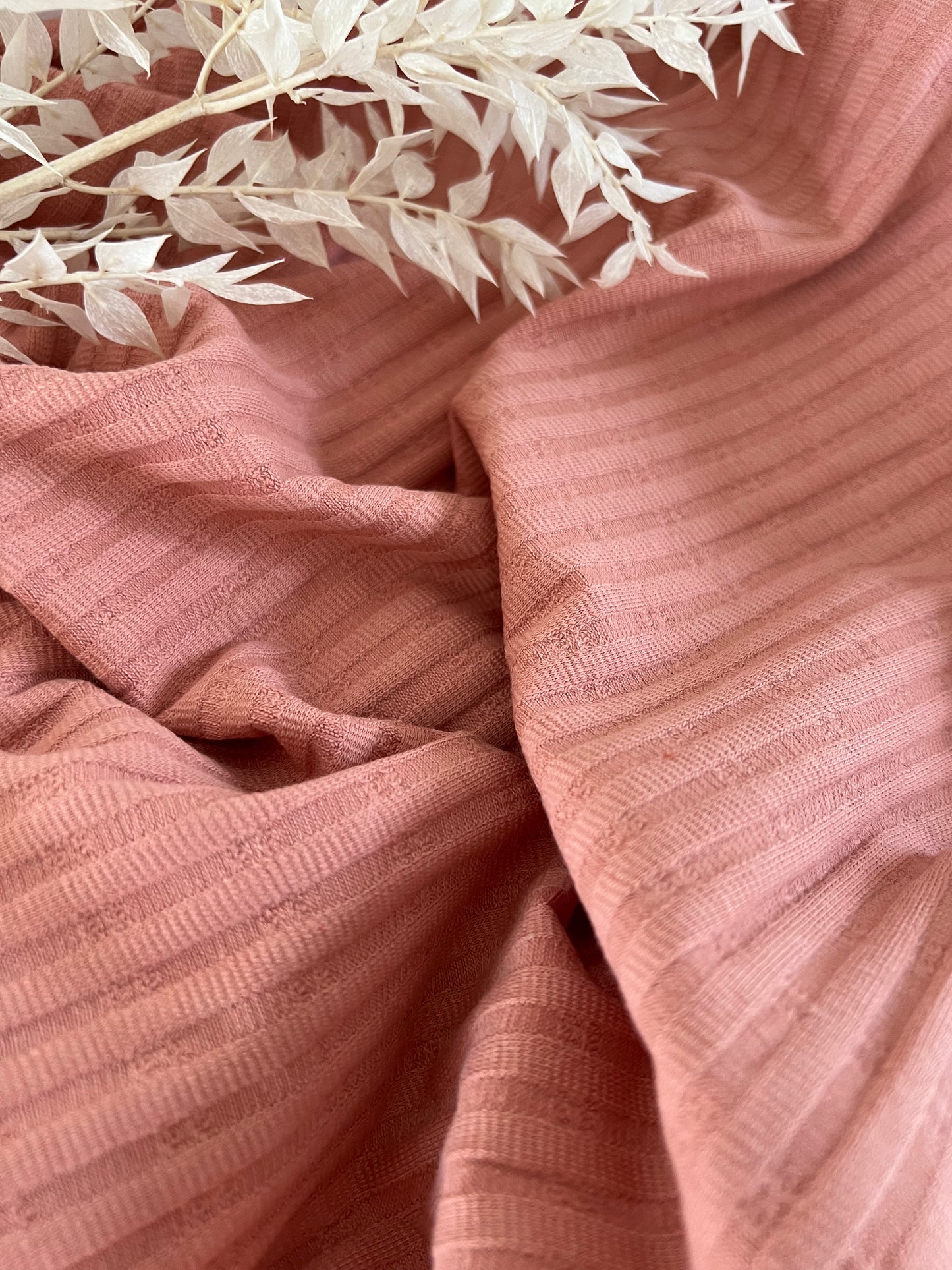 Jersey Jacquard Rose Pêche