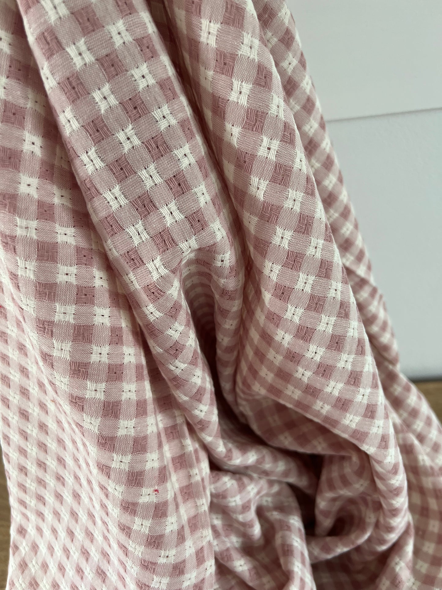 Jacquard Tissé Vieux Rose