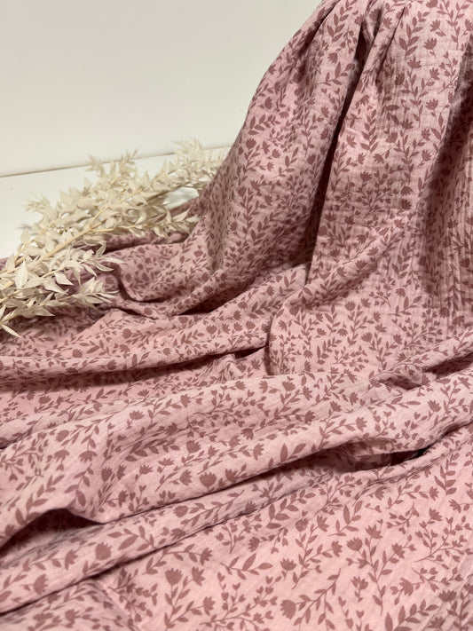 Double Gauze Printed Petal / Pink