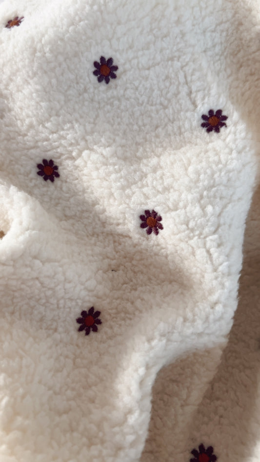 Sherpa Teddy Fleurs Ecru