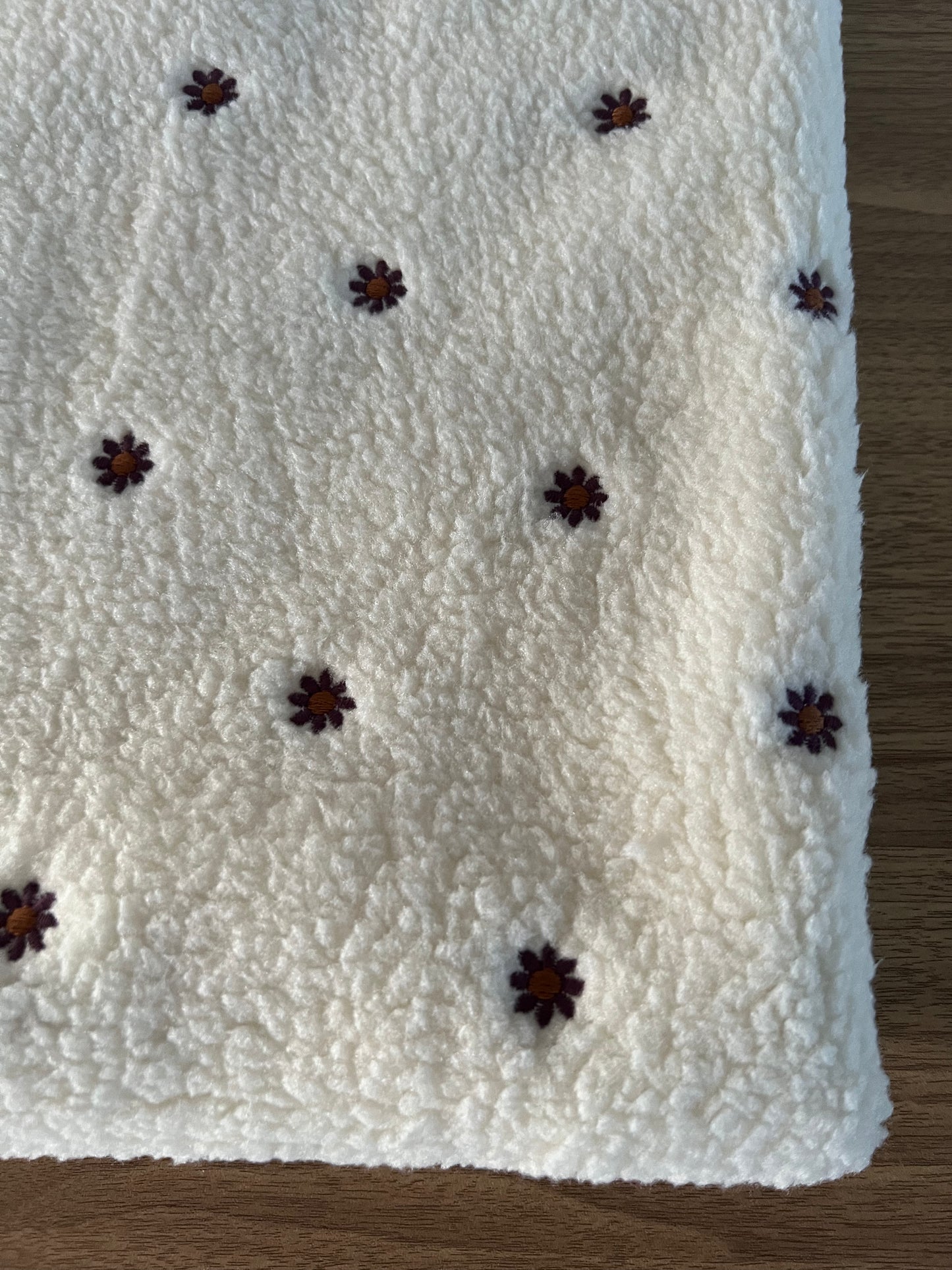 Sherpa Teddy Fleurs Ecru