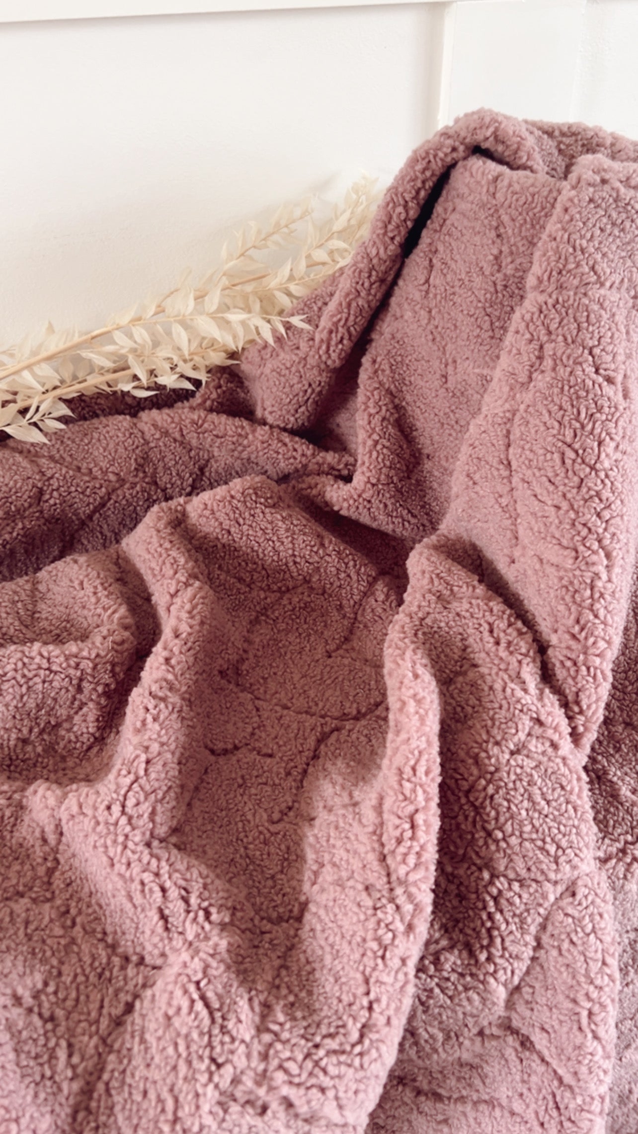 Sherpa Teddy Coeurs Mauve