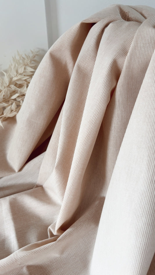 Cream Cotton Piqué – Soft Textured