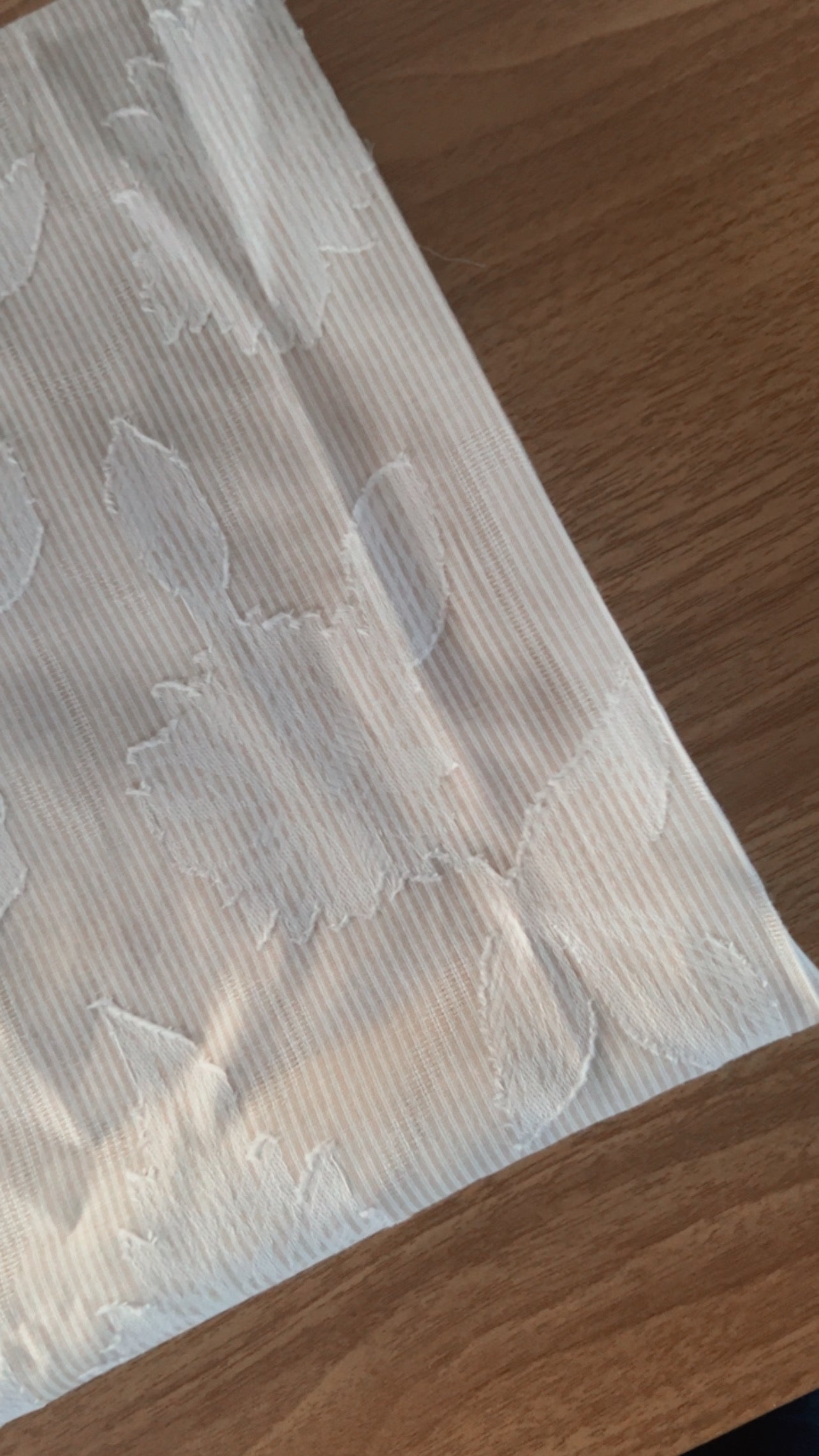 Coupon 1m - Coton Jacquard Rayures & Fleurs