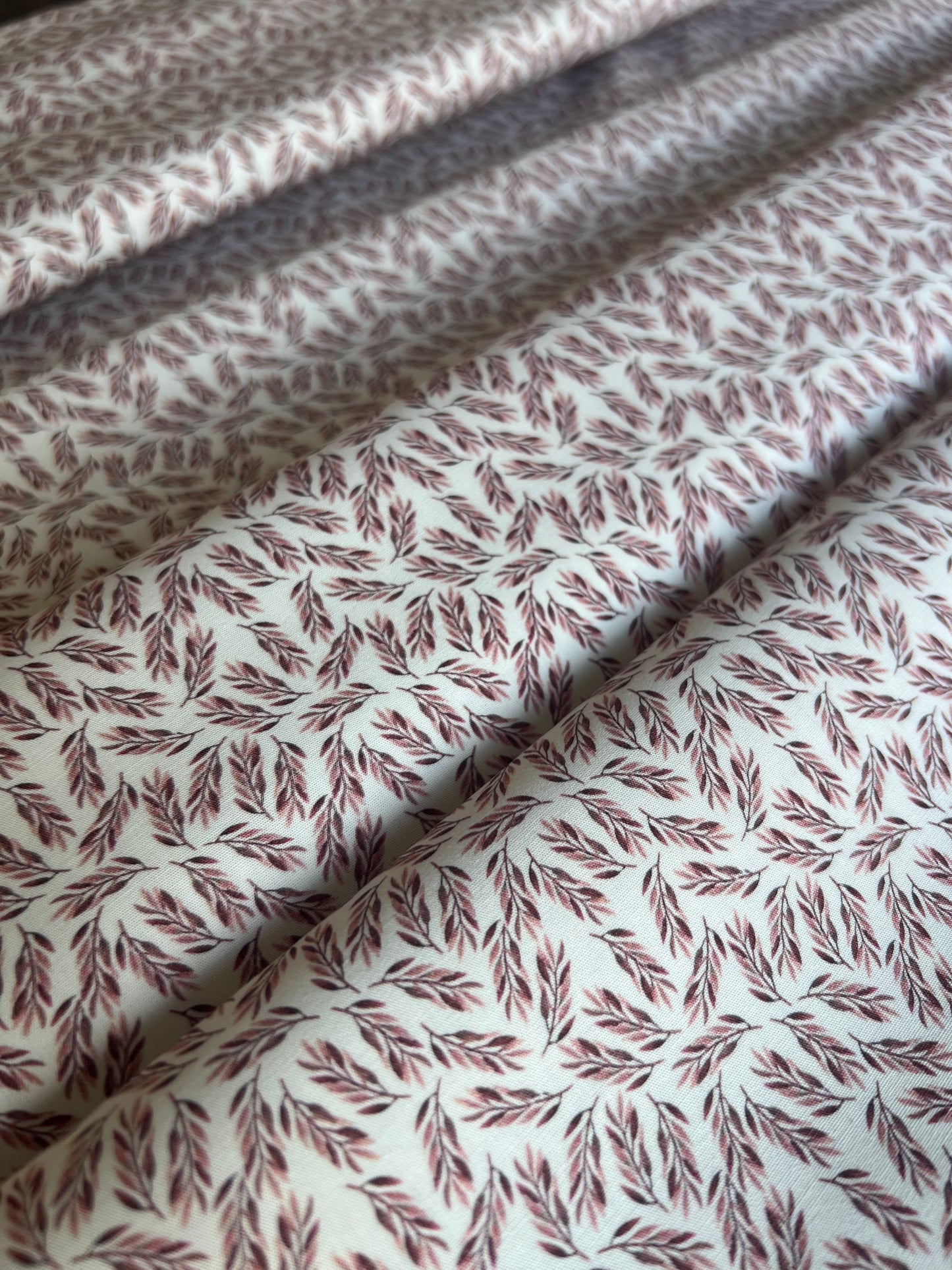 Coupon 2m10 - Popeline de Coton Feuillages