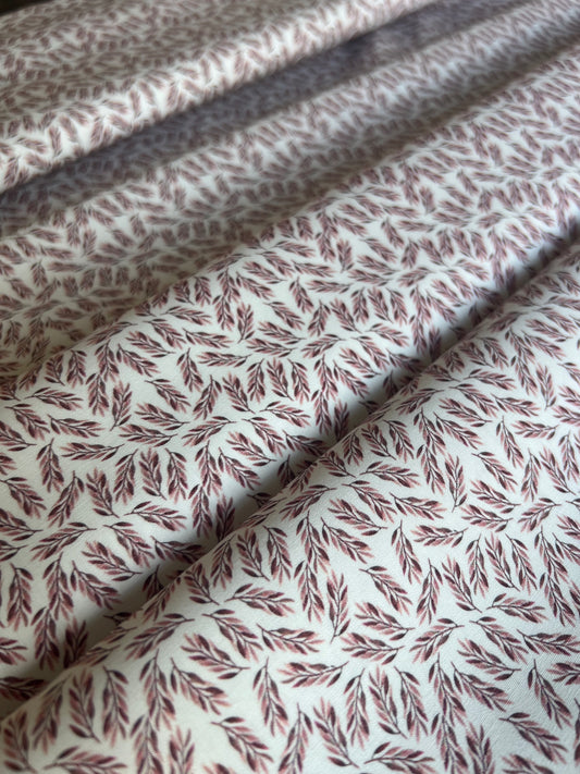 Coupon 2m10 - Popeline de Coton Feuillages