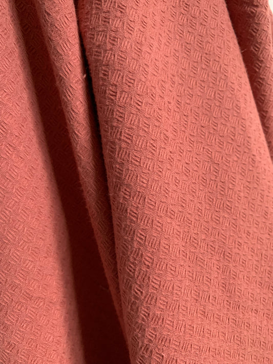 Coton Bio Gaufré Framboise
