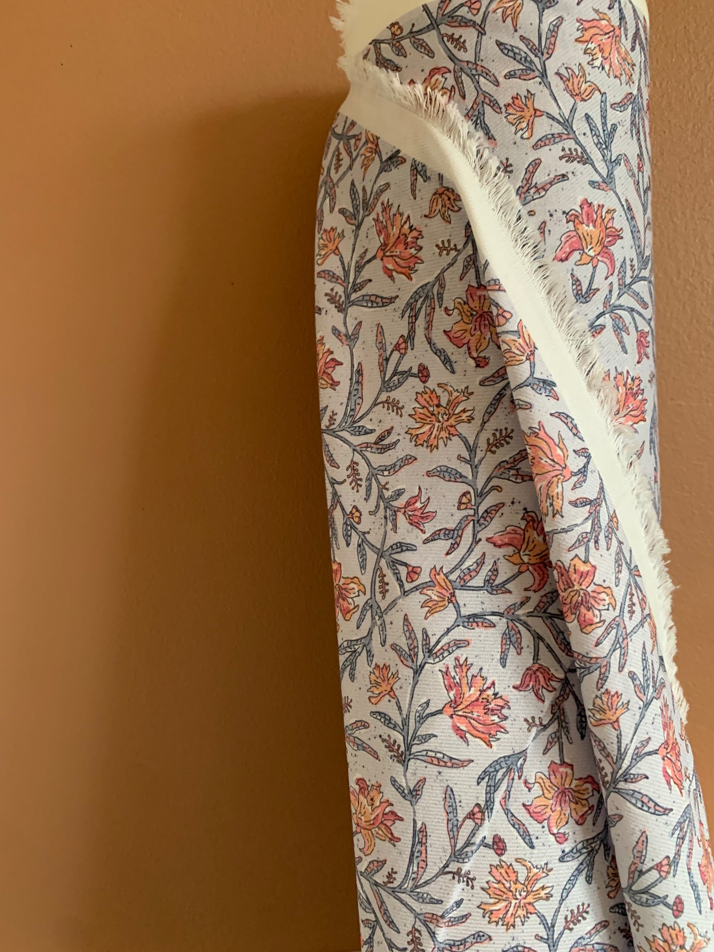 Coton Fleuri Bio Indien Bleu et Rose