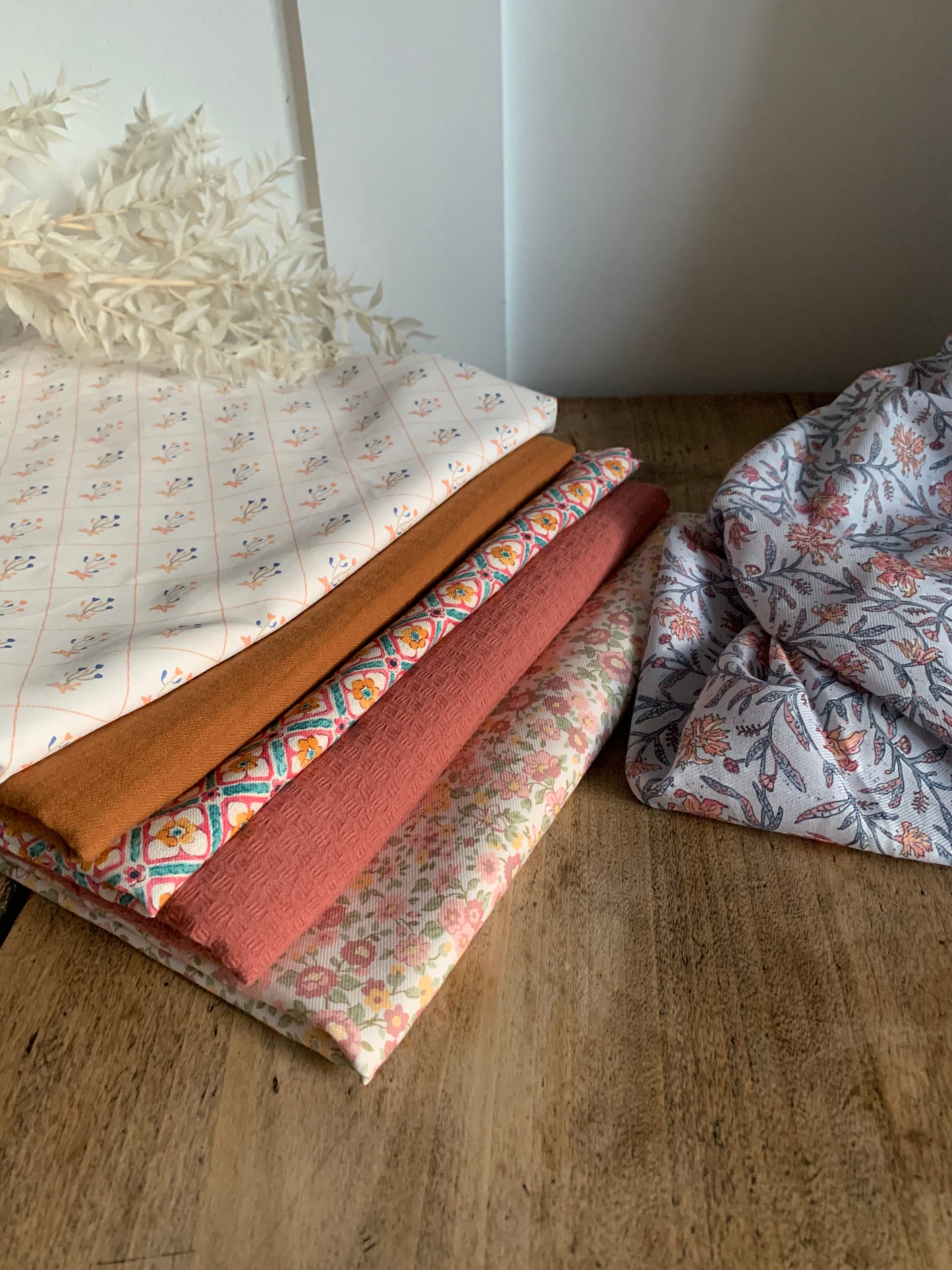 Coton Bio Gaufrée Framboise