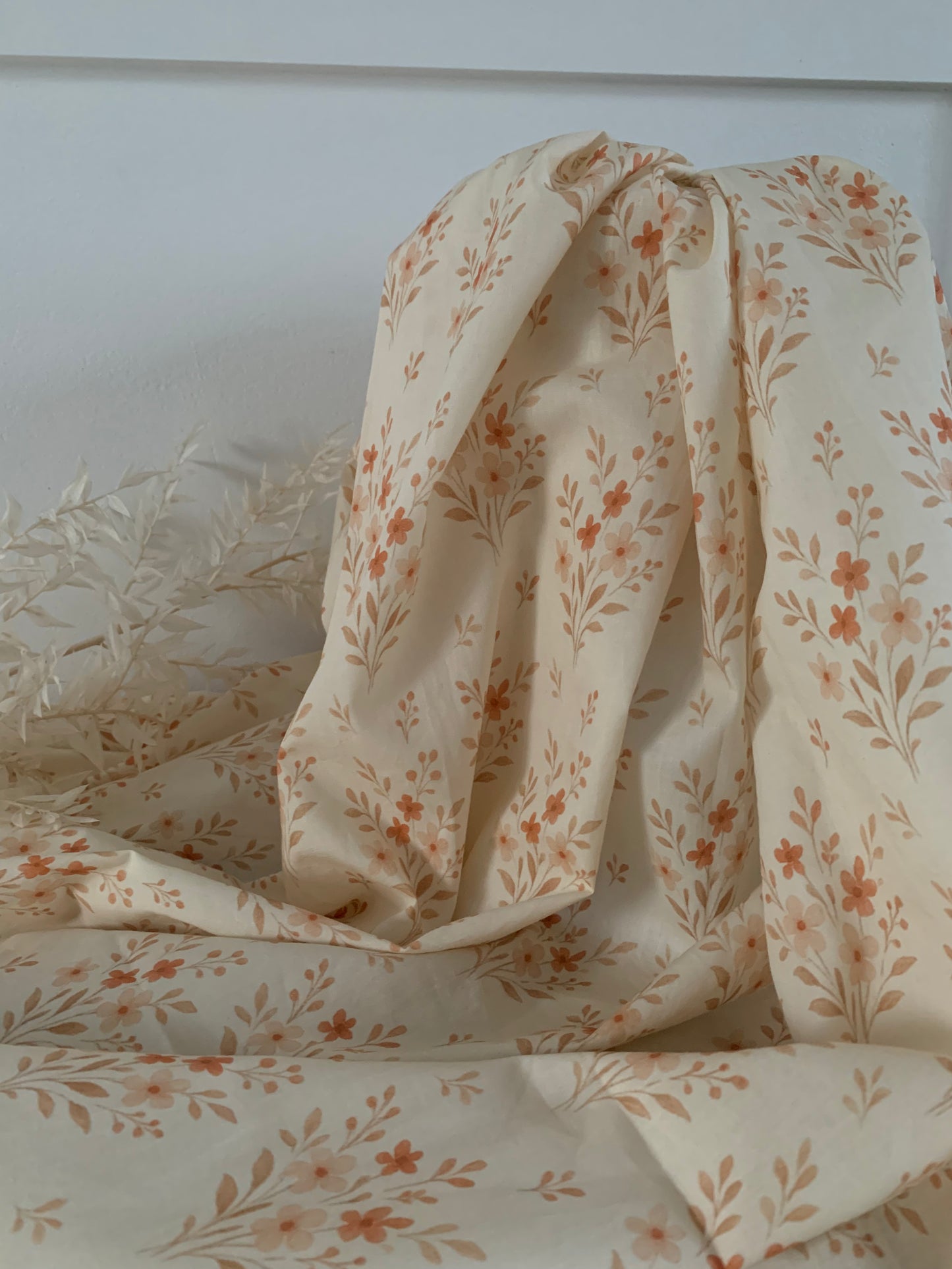 Exclusif - Popeline de coton bio Fleurs des Sables
