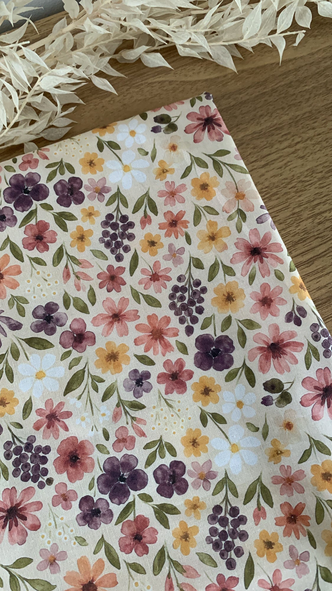 Coton Imprimé Beige / Rose