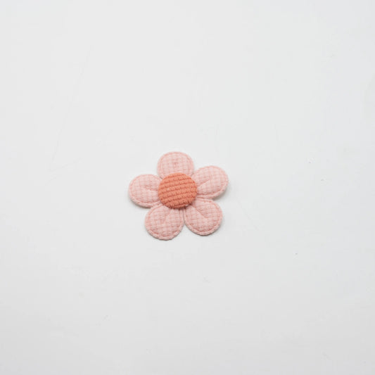 Patch Tissé Fleur – Rose – 50 mm – vendu à l’unité