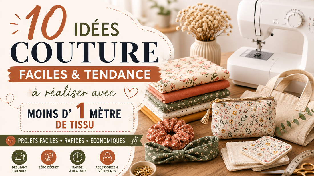 10 idées couture faciles avec moins d’1 mètre de tissu