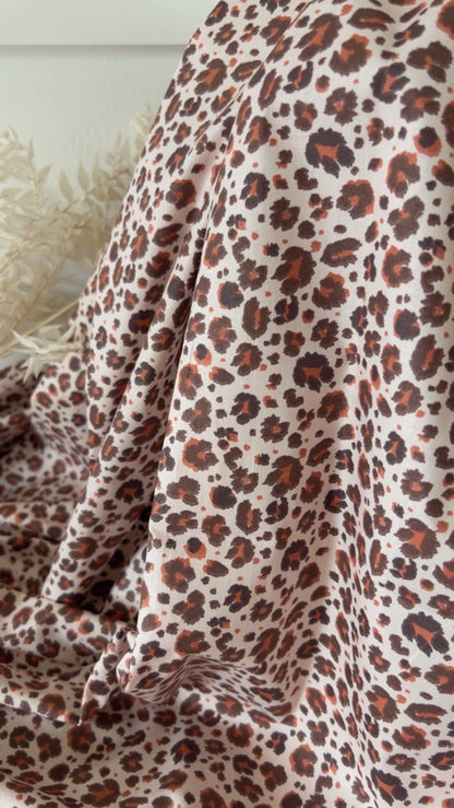 Coton Imprimé Jaguar Ivory Brown