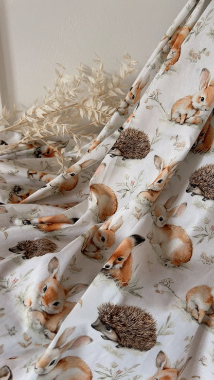 Coton Imprimé Foxy Nature Aquarelle