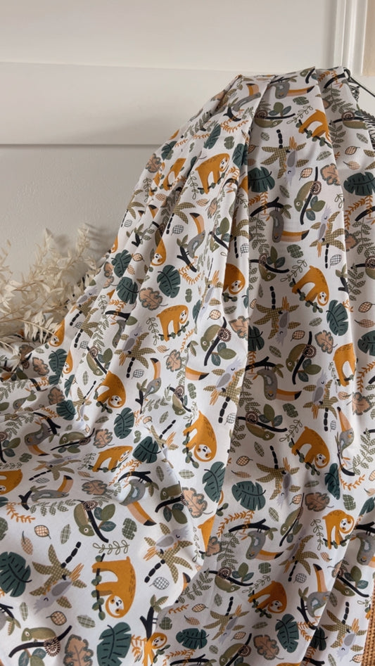 Coton Imprimé Djibouti Jungle Ocre