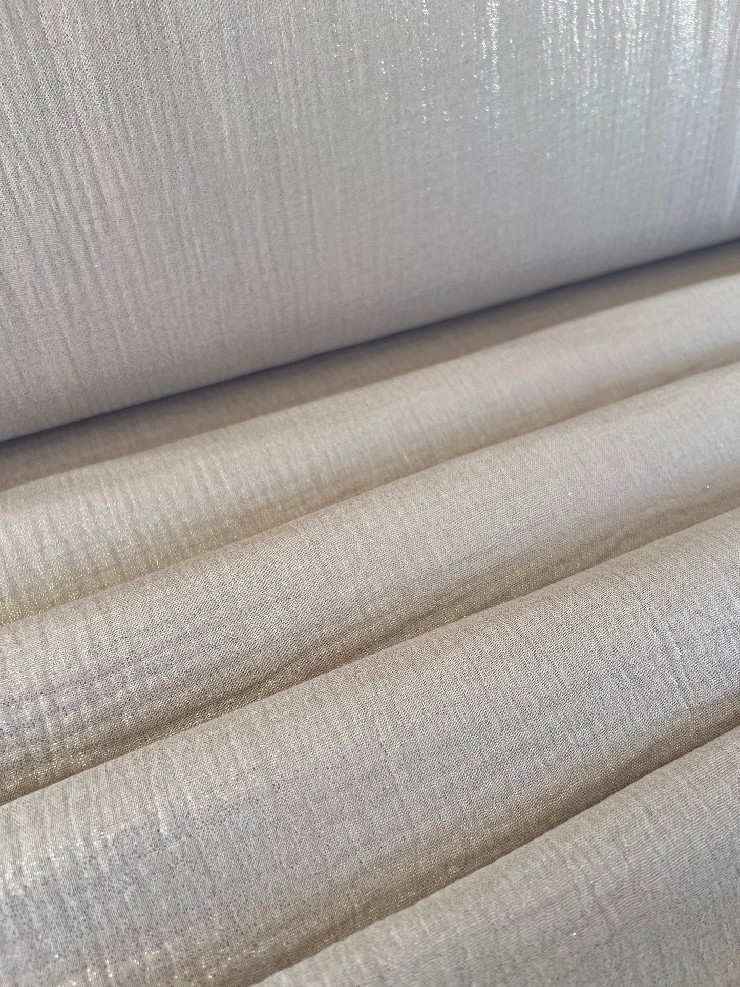 Double gaze de coton irisée beige