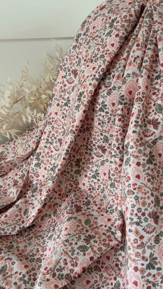 Coton Imprimé Jaipur Red Kaki