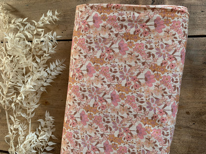 Tissu Maille Tricot Côtelé - Fleur Des Prés Pastel
