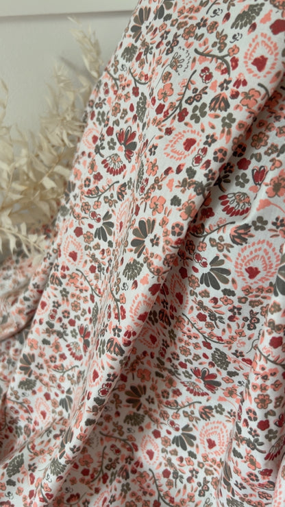 Coton Imprimé Jaipur Red Kaki