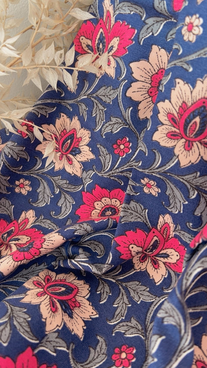 Demi-Natté SHIRI Bleu / Rose