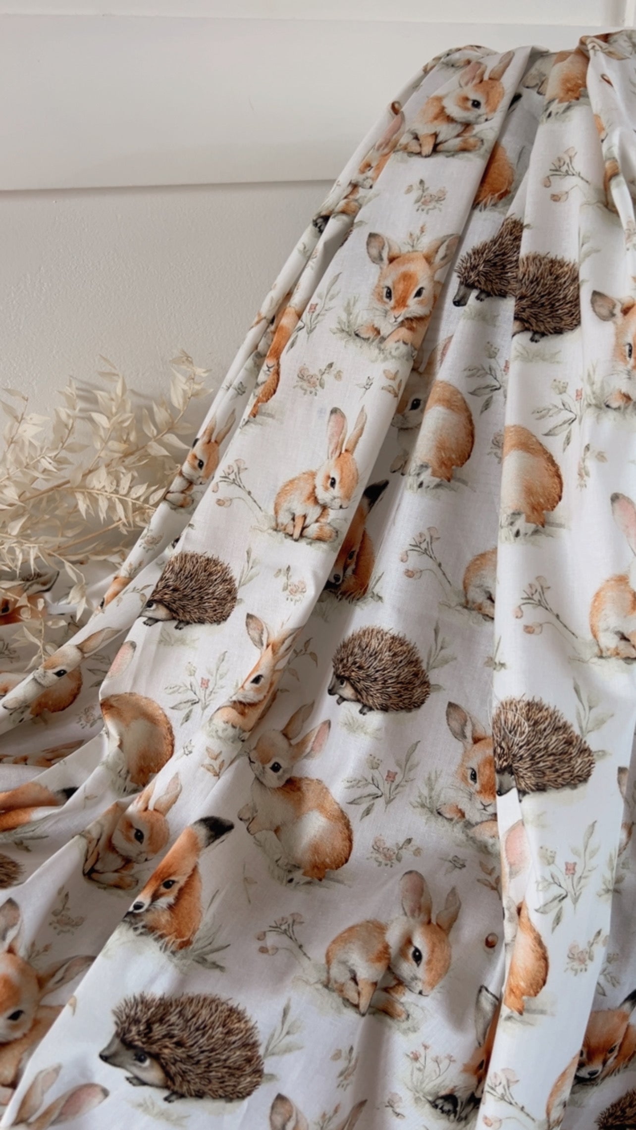 Coton Imprimé Foxy Nature Aquarelle