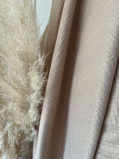 Double gaze de coton irisée beige