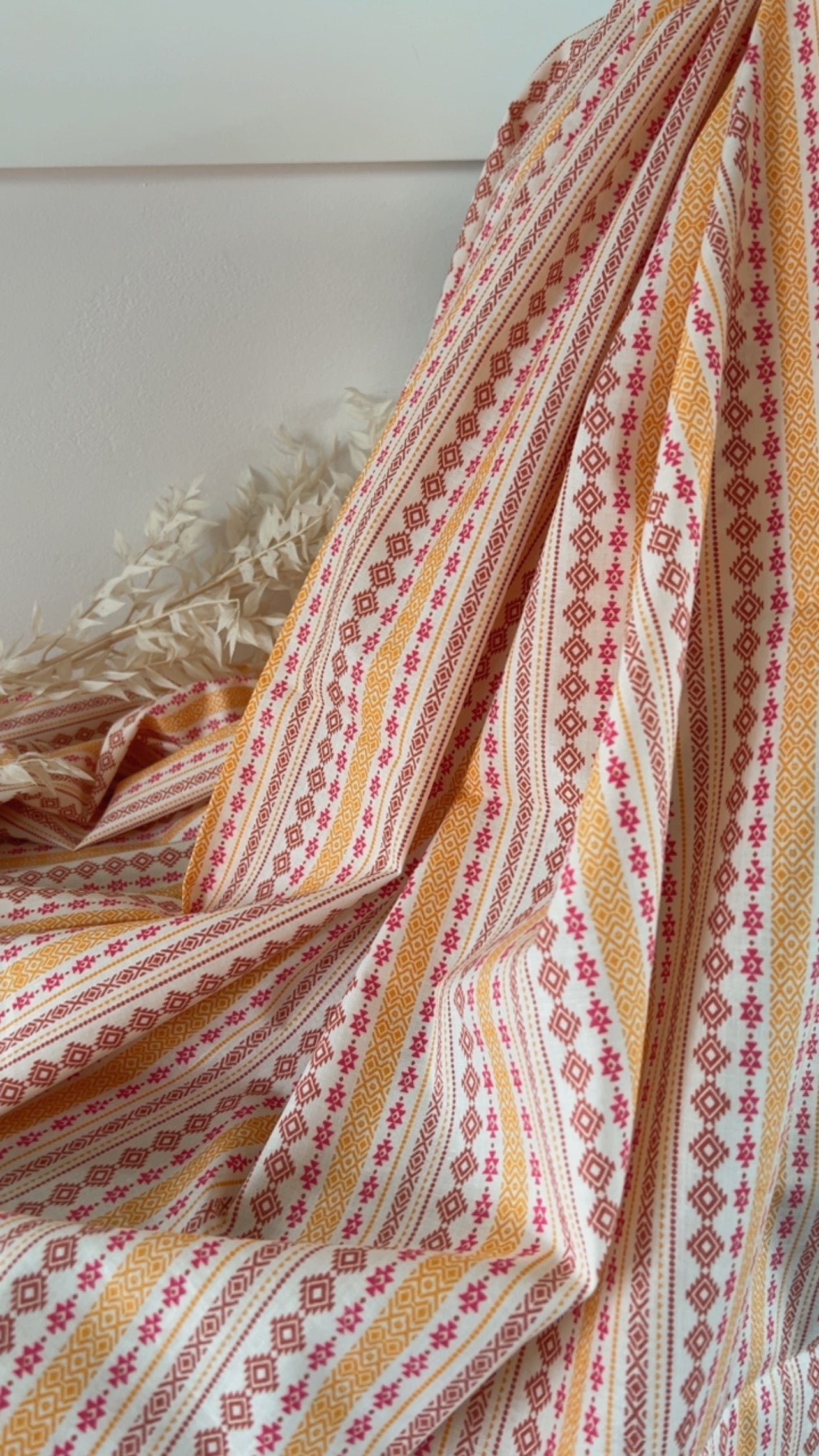 Coton Imprimé Beige Ocre