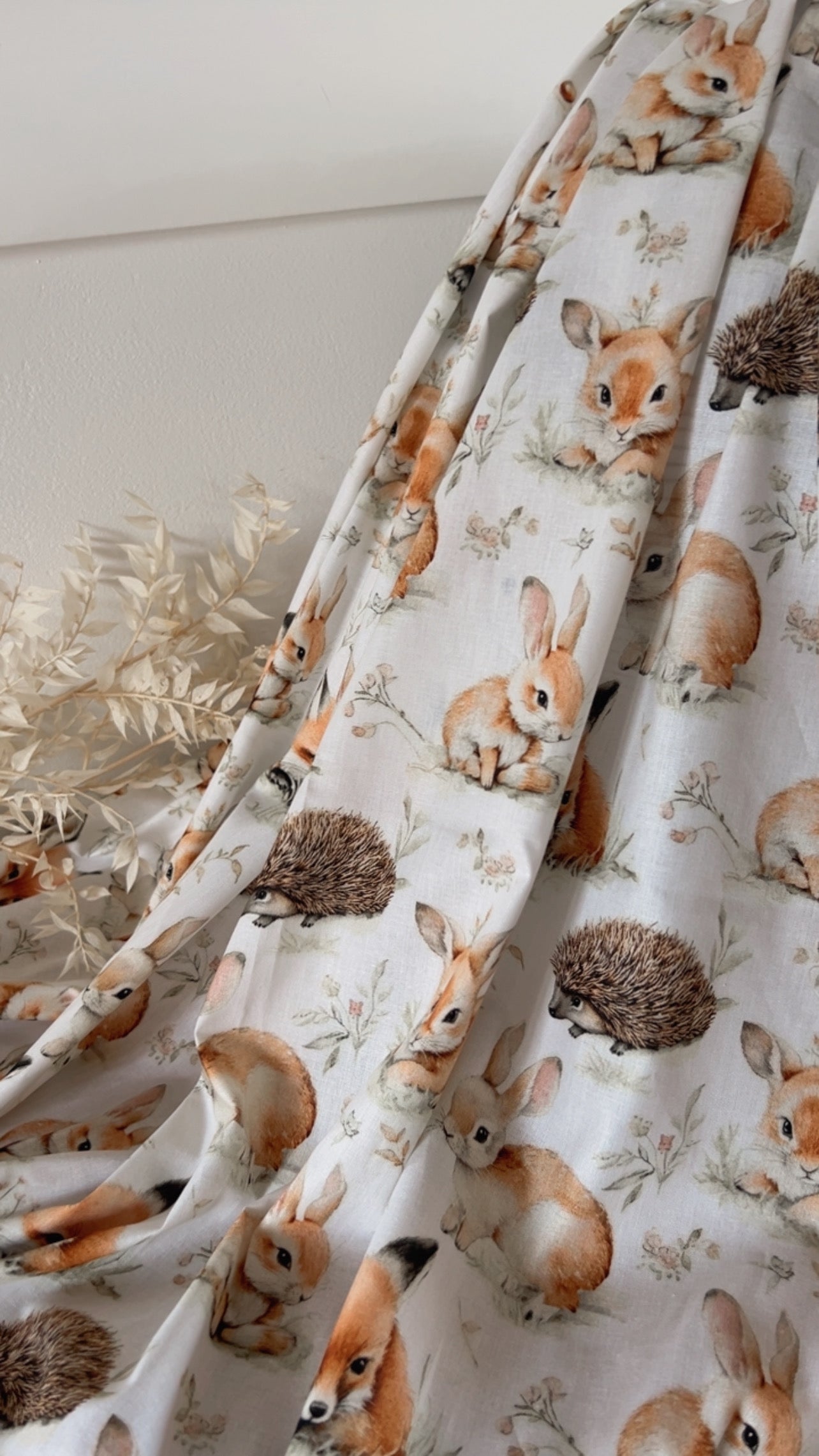 Coton Imprimé Foxy Nature Aquarelle