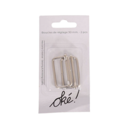 Boucles de réglage en métal x2 / 30 MM