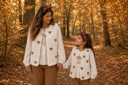 Sherpa Mouton Coeurs Naturel