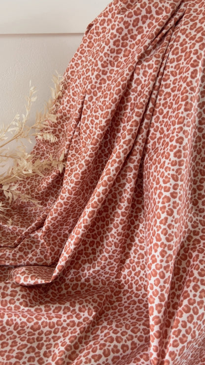 Cheetah Print Cotton Ivory Latte