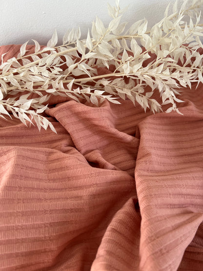Jersey Jacquard Rose Pêche