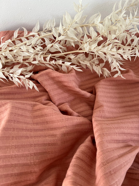 Jersey Jacquard Rose Pêche