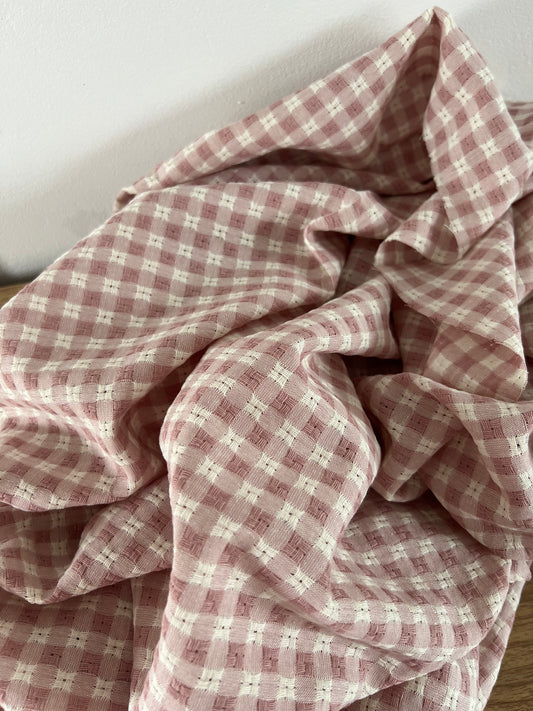 Jacquard Tissé Vieux Rose