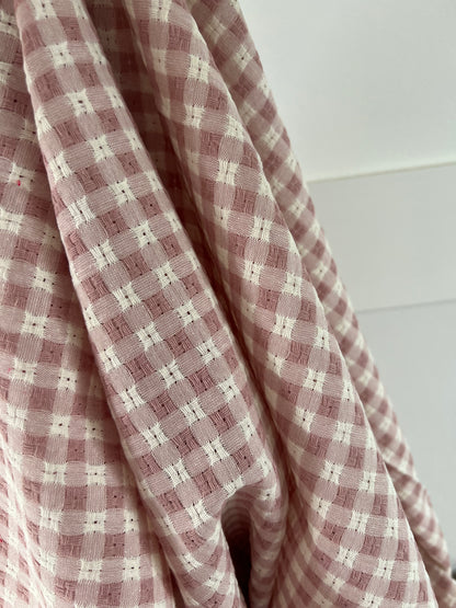 Jacquard Tissé Vieux Rose
