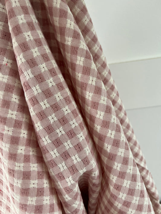 Jacquard Tissé Vieux Rose