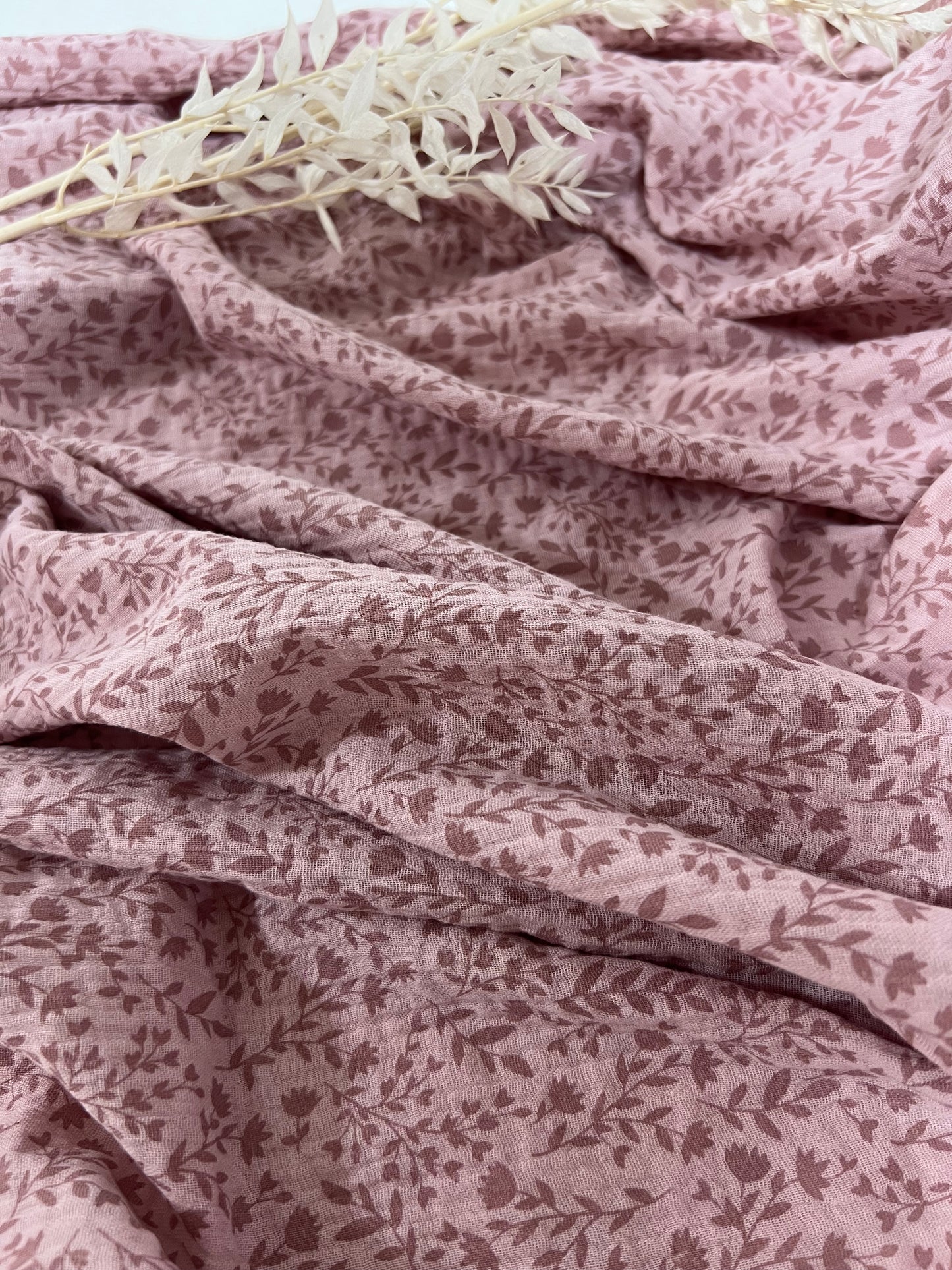 Double Gauze Printed Petal / Pink