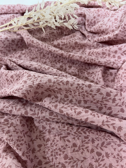 Double Gauze Printed Petal / Pink