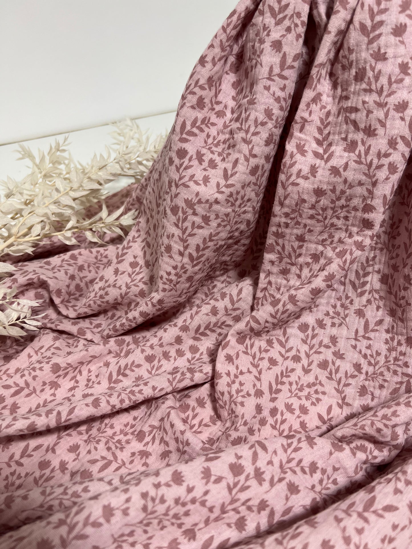 Double Gauze Printed Petal / Pink