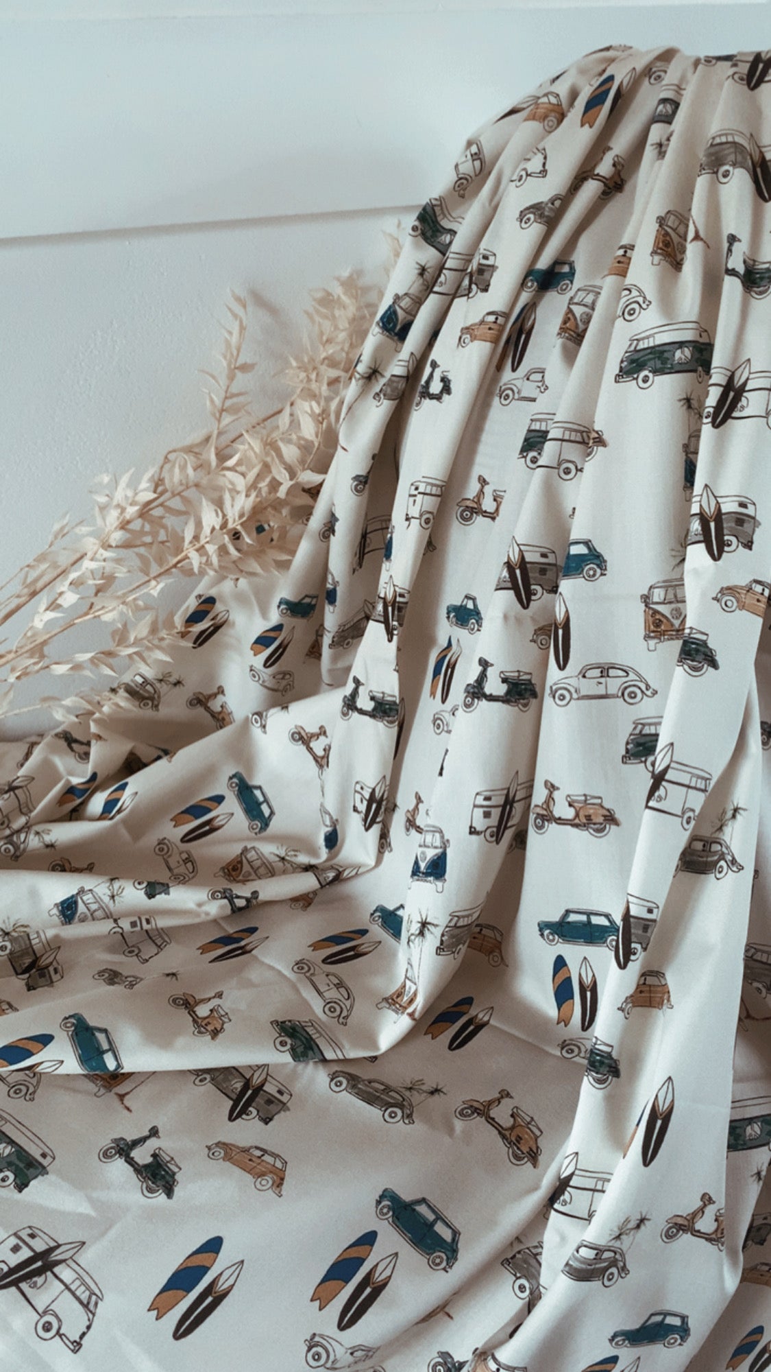 Popeline de coton Enfant Vans & Surf