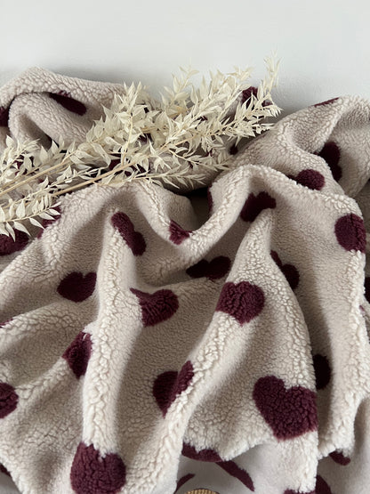 Sherpa Hearts Bordeaux